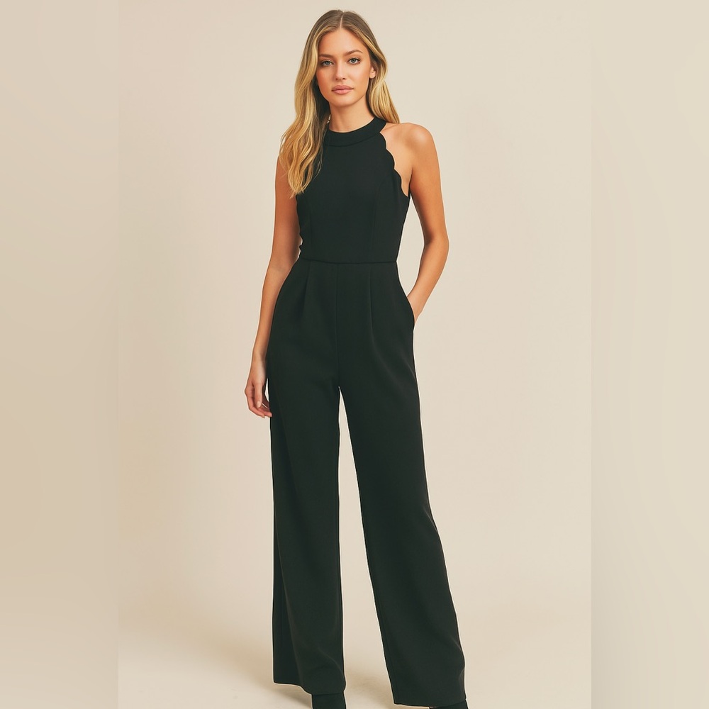 Altar'd State Black Sleeveless Jumpsuit | Size S